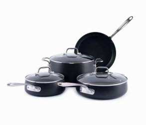 USED GOOD CONDITION All-Clad HA1 Expert Nonstick Cookware Set, 7 Piece