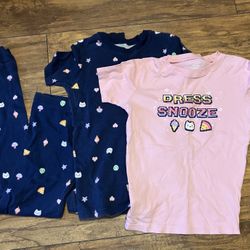 Girls 3-piece pajama set, Press Snooze, Sz12