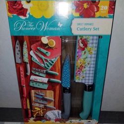 New Pioneer Woman Sweet Romance 20 Piece Cutlery Set