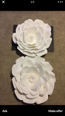 Giant paper flowers