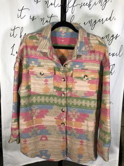 Geometric Pattern Shacket M