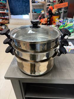3-Tier Stainless Steel Steamer Pot