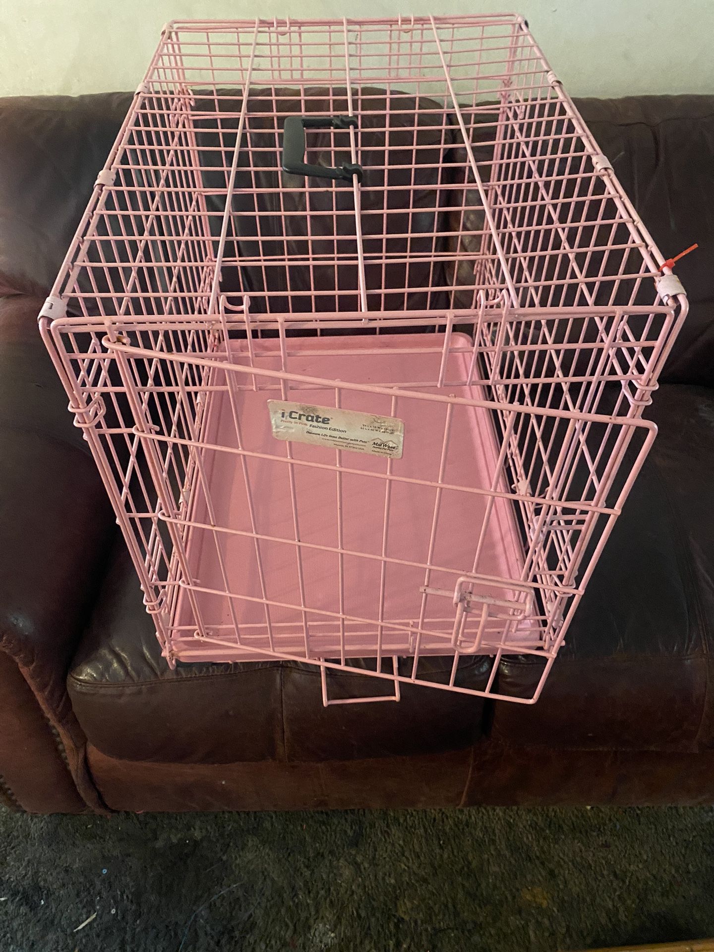 Small Medium Size Pink Crate