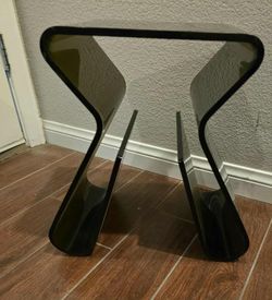 Vintage MCM Mid Mod Smoke Black Acrylic End Table 