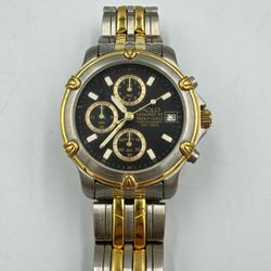 Uncommon PAOLO Designed By Paolo Gucci Chronograph Quartz Watch PA 1059 Two Tone