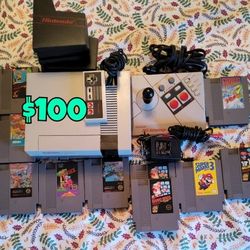 Nintendo Console And 10 Games