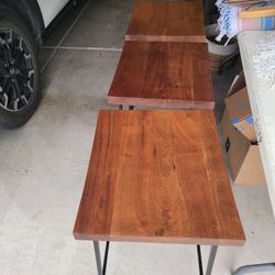 Nice Wood And Metal Bar Stools
