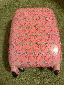 Pink Strawberry hard luggage