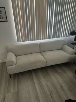 Article Modern Cream Sofa (Separates into 2 pieces for easy transport!