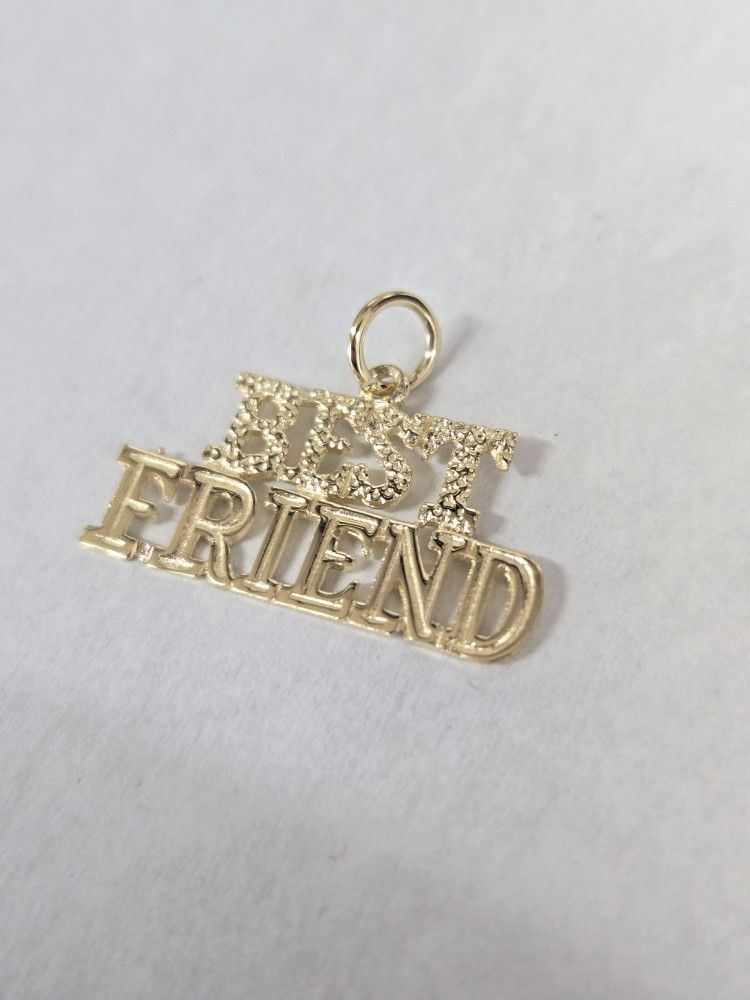 14kt Gold "Best Friend" Charm