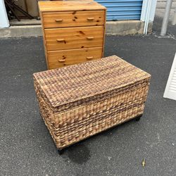 Wicker storage box 30x18x18