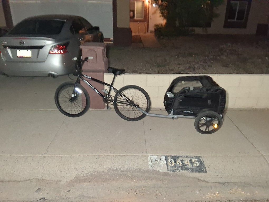 Bike And Bike Trailer