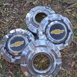VINTAGE 1967-72 CHEVY TRUCK 1/2 TON DOG DISH POVERTY HUBCAPS WHEEL COVERS C10