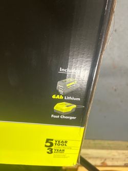 Ryobi 40V 6Ah Lithium Battery and Fast Charger