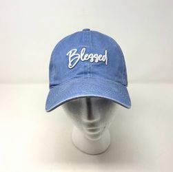 NEW Women's Blessed Embroidered Denim Cap Hat