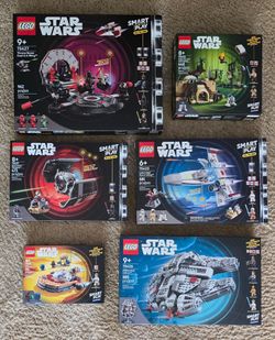 LEGO Star Wars Smart Play 75(contact info removed)6 75(contact info removed)1 75(contact info removed)0 X-Wing TIE Fighter Millennium Falcon 6 sets Ne