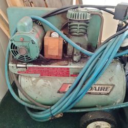 Compressor With Regulator, 50' Hose & Assorted Pneumatic Tools