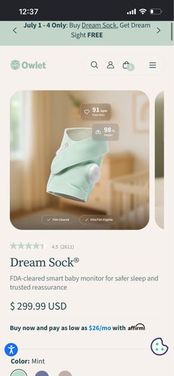 Owlet sock