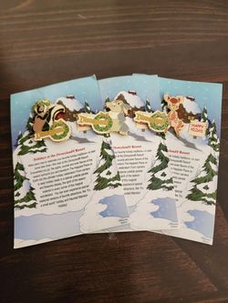 Disney Holiday Travel Pin Bambi Set of 3 From 2007
