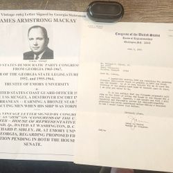 1965 US House Of Rep James Mackay (WW2 Hero)  Re: Firearms Legislation 