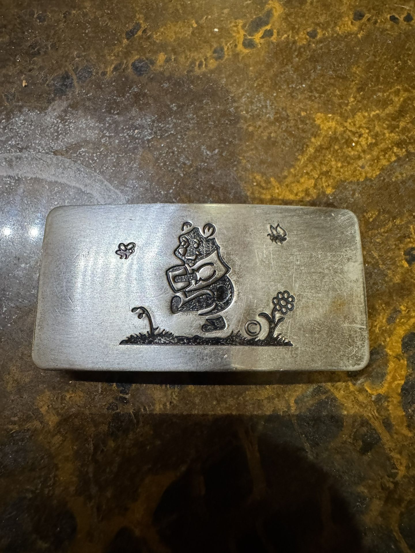 Winnie the Pooh small Belt Buckle by Chambers Belt Co Made in USA