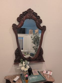 Mirror and table