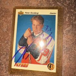 Peter Forsberg Signed Rookie Card