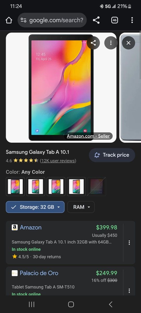 Samsung Galaxy tab A 10.1 inch 32GB