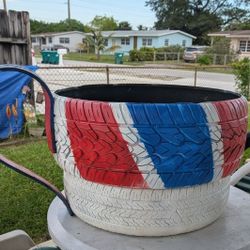 Tire Teacup Planter