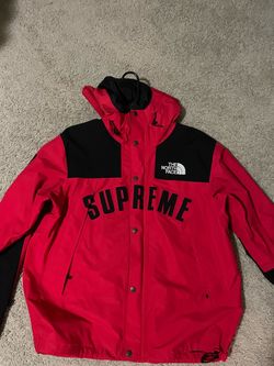 Supreme North Face Arc Logo Mountain Parka Red Size Large
