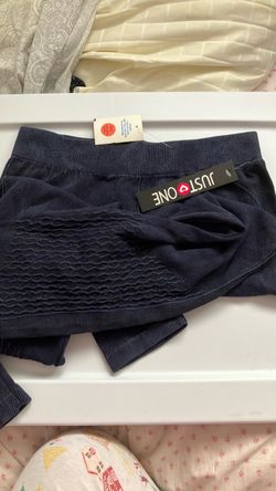 Navy Blu textured tights large