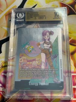 Energy Marker E-73 Silver Bulma MangaBooster 02 Dragon Ball Card BGS 10