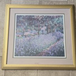 Claude Monet The Artist’s Garden At Giverny Framed 26x28" Impressionism
