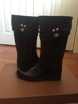 New Coach Tara Rain Boots Size 7 New in Box