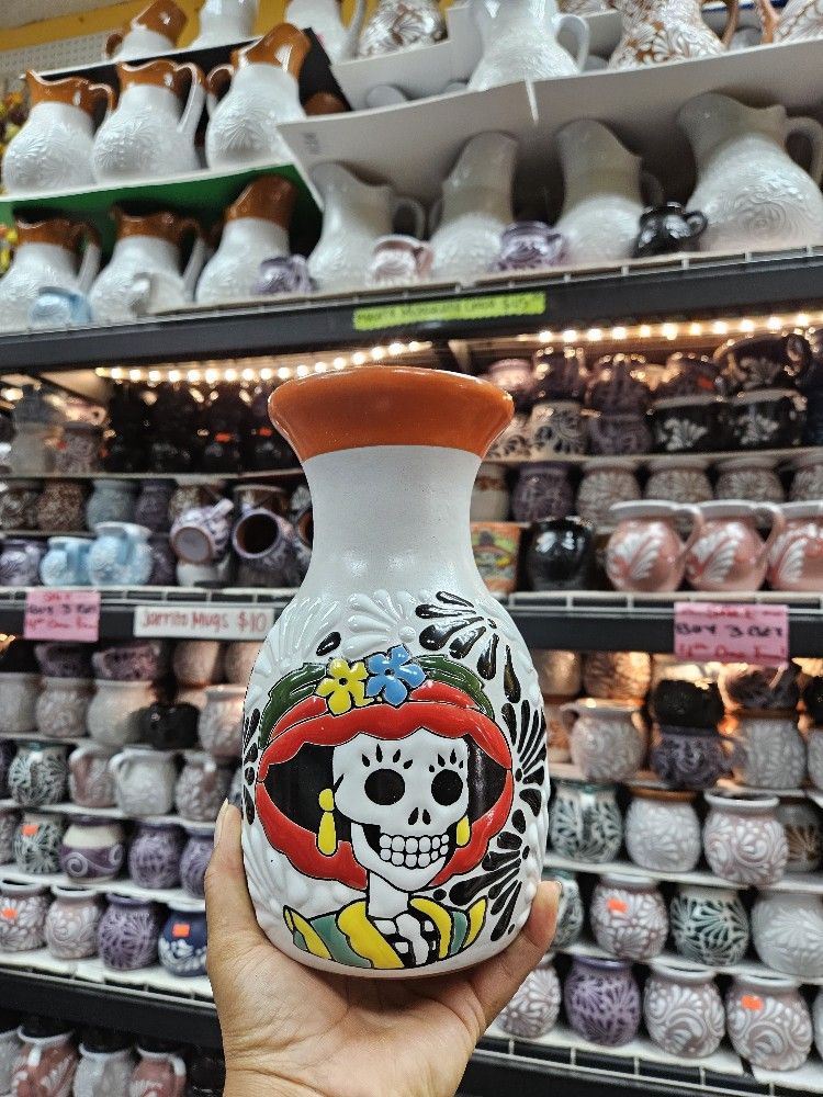 🇲🇽💥Talavera Catrina Flowers Vase 💐 Etsy Casamxartesanalstore