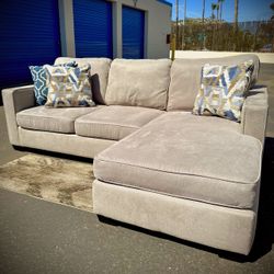 Beige Modern Sectional Chaise Sofa from Living Spaces