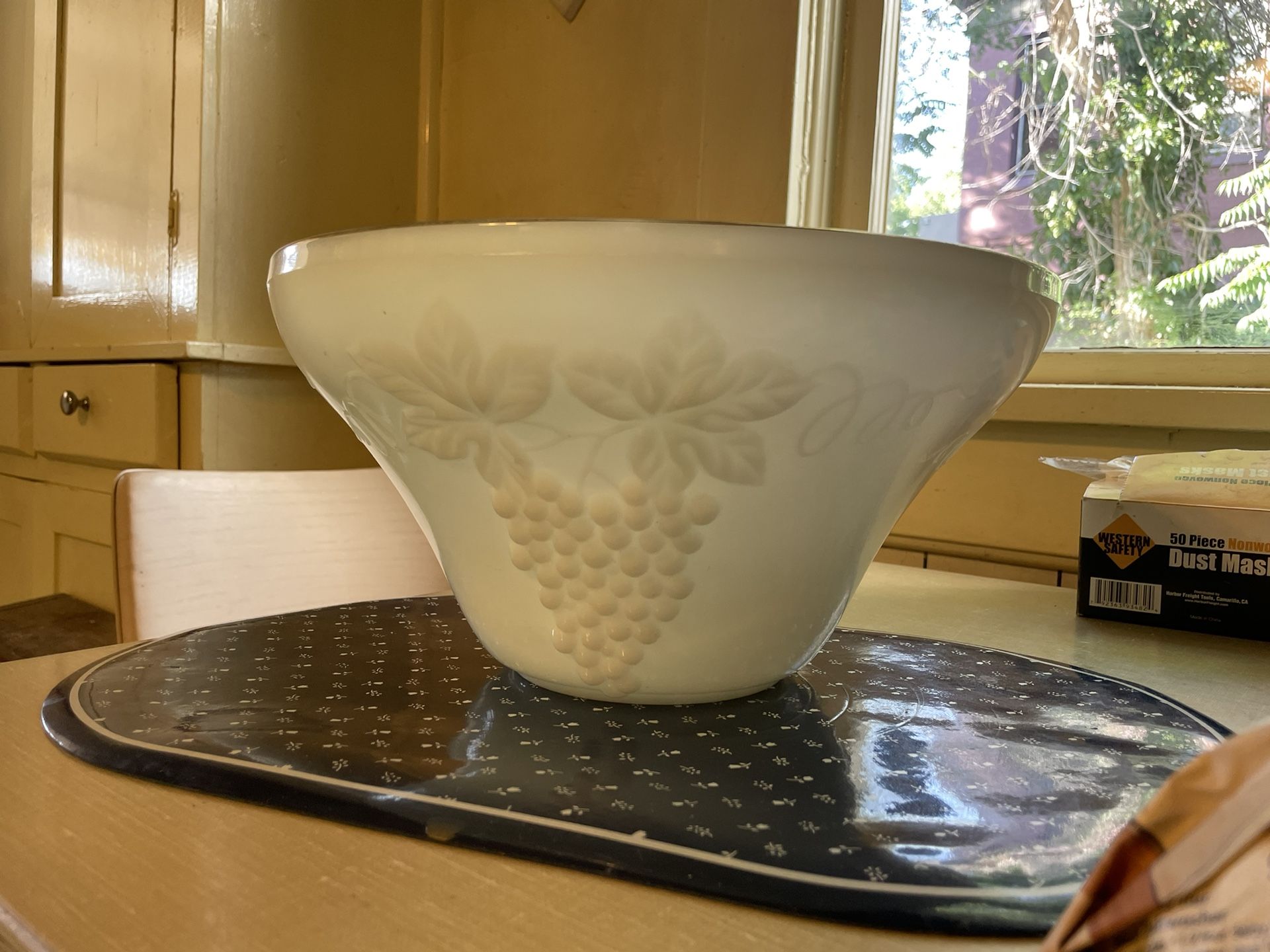 Milk Glass Punch Bowl