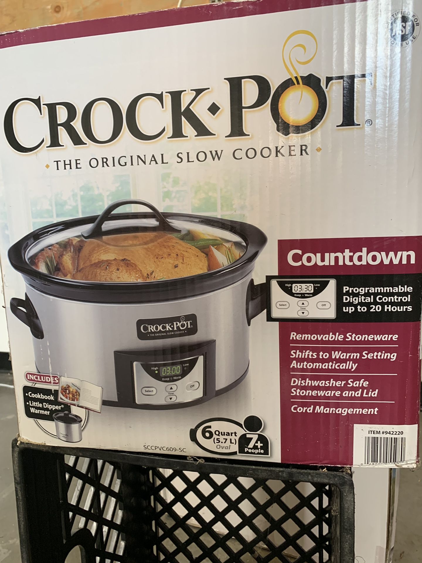 Crockpot crock-pot 6 quart slow cooker programmable