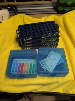(4) Frankford Arsenal #4 Reloading Trays and (2) Case-Gard Ammo Boxes