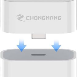 CHONGMANG PD 20W Phone Charger Adapter Plug - Convert PD 20W USB C Charger Block Female to USB C Female and USB A Female, Compatible for iPhone Charge