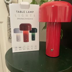 Red Nightlight Lamp - cordless, rechargeable