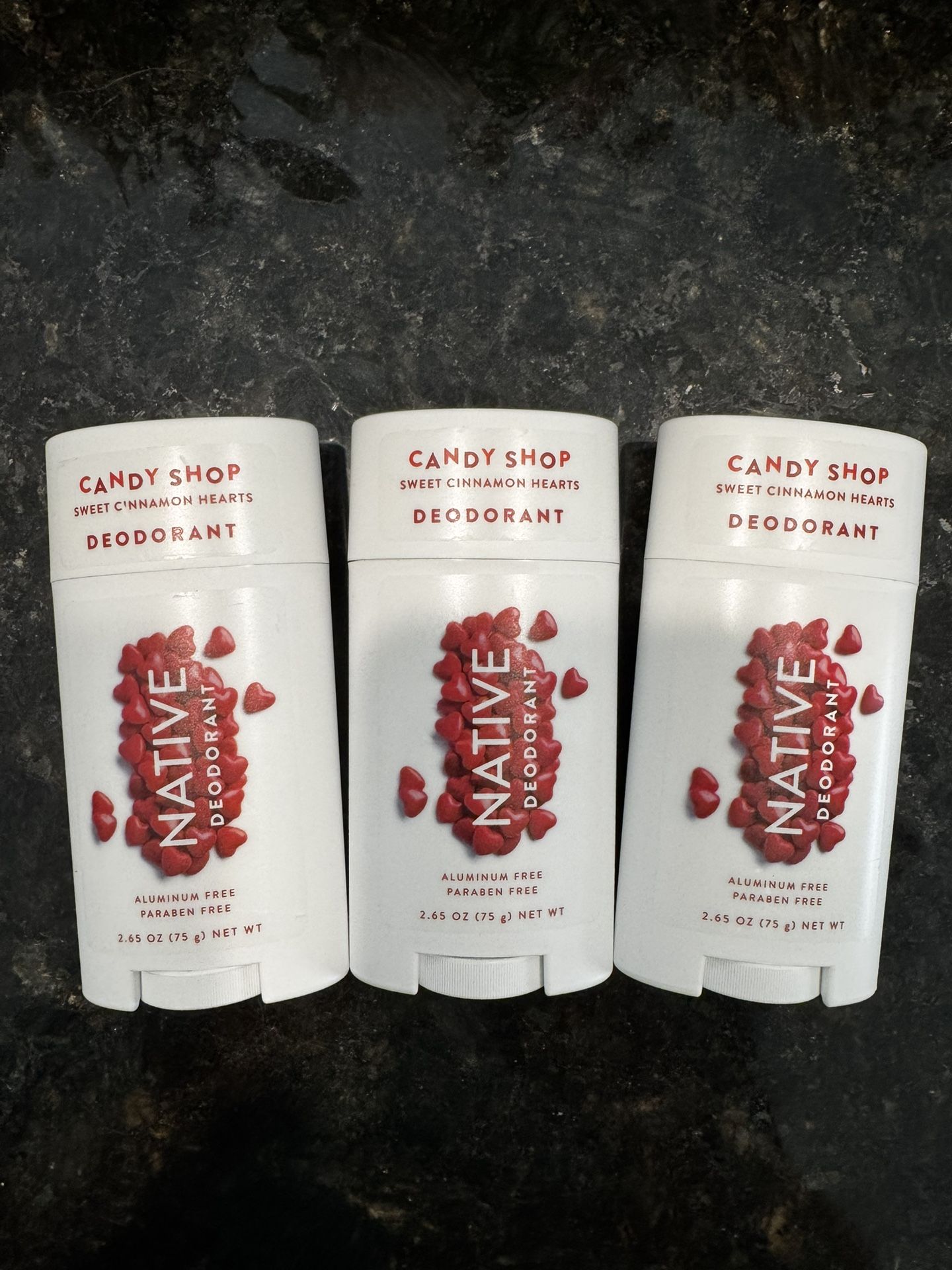 Native Deodorant Candy Shop Sweet Cinnamon Hearts (3 Pack) Brand New!!