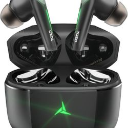TOZO G1 Wireless Earbuds Bluetooth 5.3 Headphones with 45ms Ultra Low-Latency and Cool Breathing Light, Ergonomic Design, Gaming/Deep Bass Music Mode 