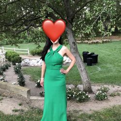 Camille La Vie Emerald Green Long Dress, Size 4