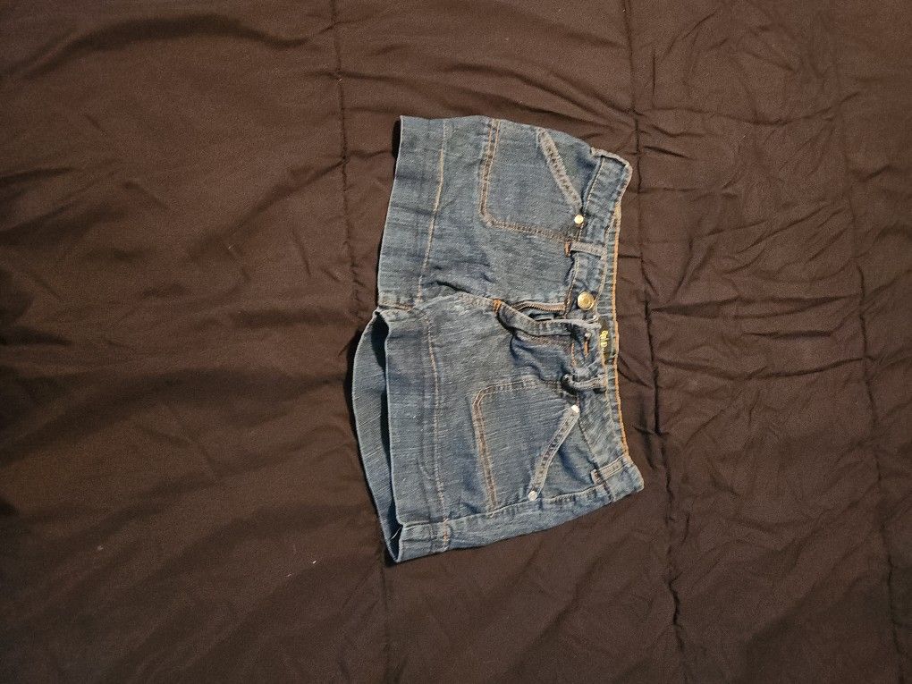 Gold Orama Jean Shorts