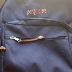 Navy Jansport Backpack. 