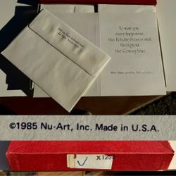 Rare Unused 1985 Vegas SILVER SLIPPER GAMBLING HALL Christmas Cards (Box of 50)