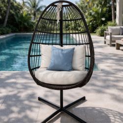 Hanging Egg Chair with Stand – Modern Indoor/Outdoor Style