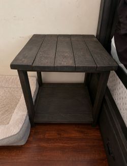 Two Wooden End Tables