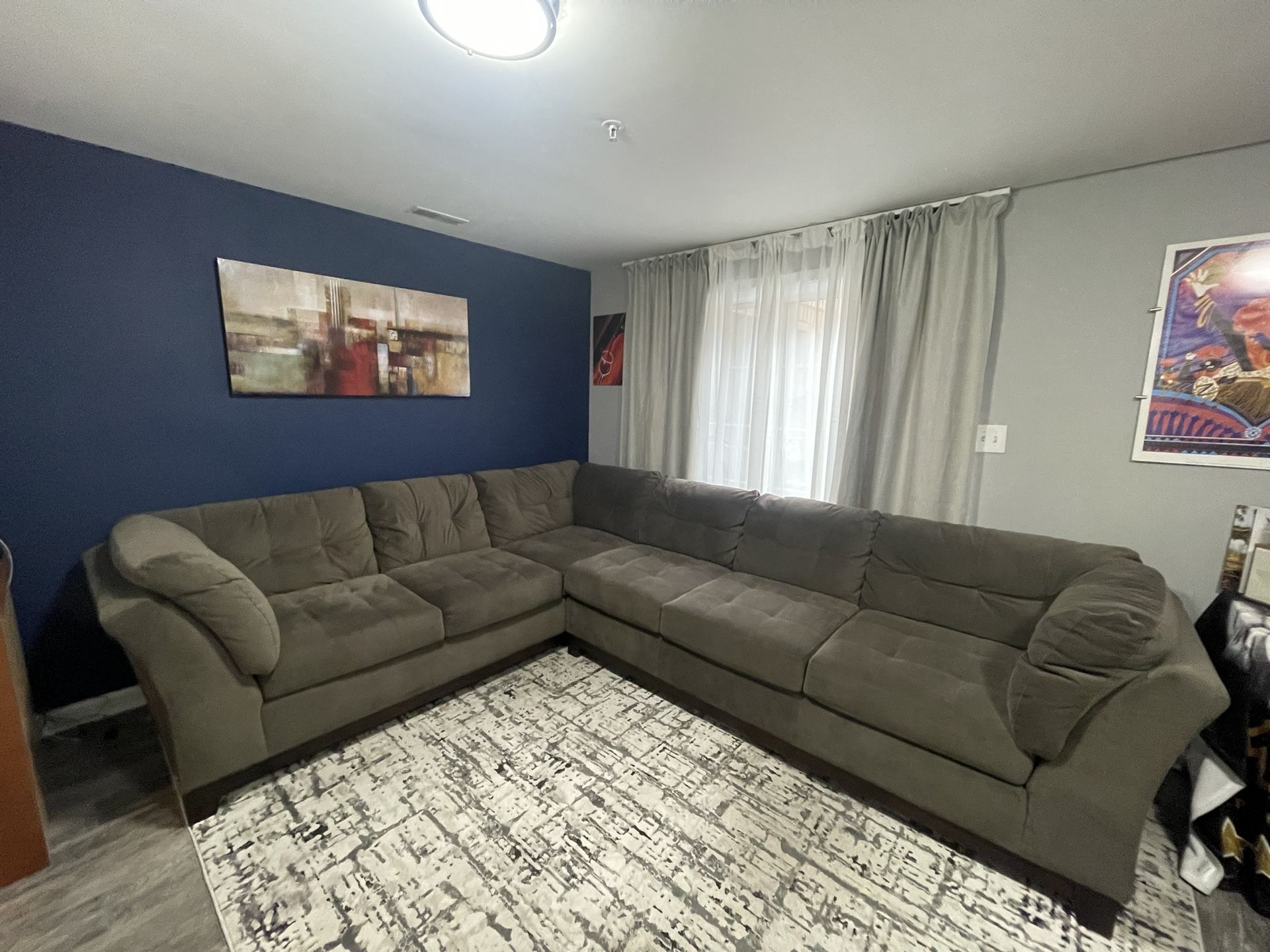 Sectional Sofa 2pc Gray